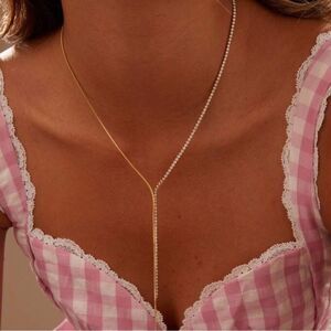 Diamond Lariat Necklace Q829